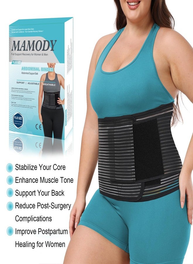 MAMODY Abdominal Binder Post Surgery Plus Size | Postpartum Belly Band Wrap | Post C Section Belly Binder | Stomach Compression Hernia Belt For Men or Women Hernia Surgery, Natural Birth, Abdominal Injuries,Hysterectomy (L/XL) - Image 3